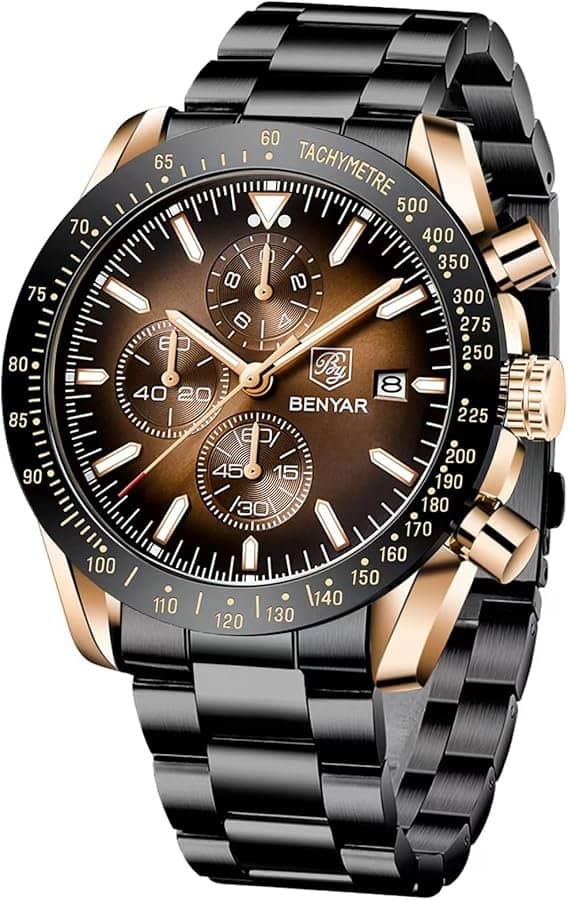 BENYAR Mens Watches Quartz Movement Chronograph
